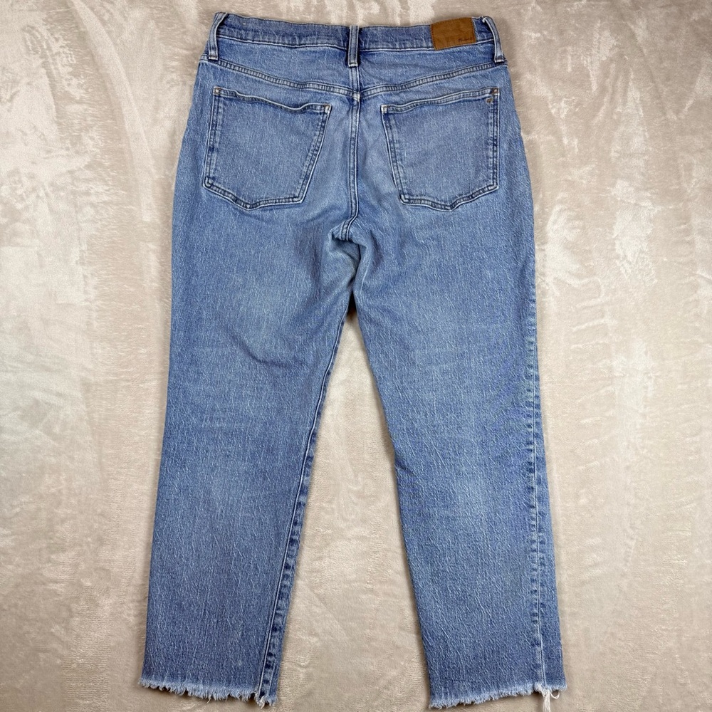 Madewell Perfect Vintage High Rise Straight Crop Jeans Raw Hem Size 31 - Picture 2 of 12
